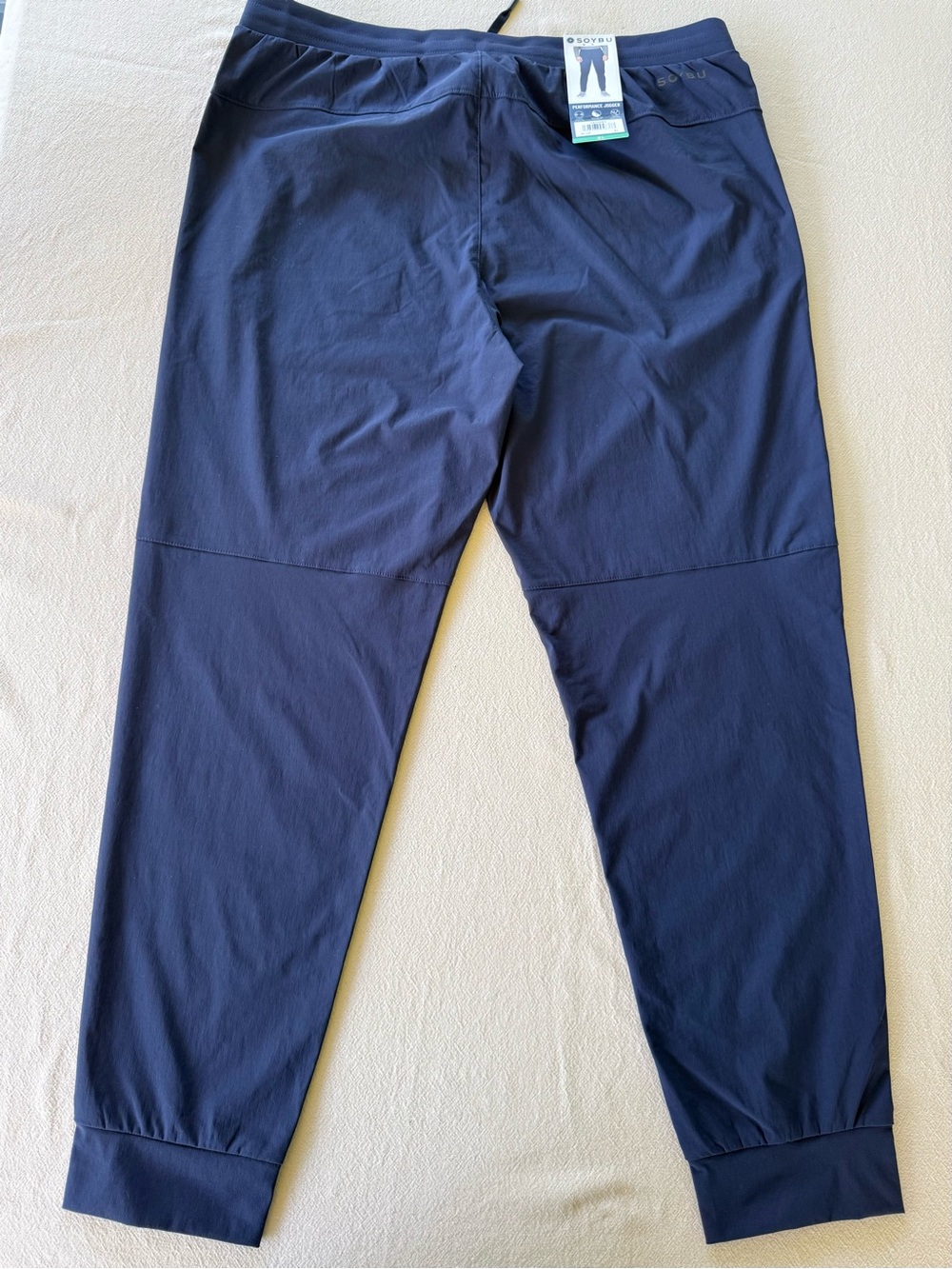 SOYBU Performance Jogger Pants XL Blue Stretch Zip Pocket Athleisure NWT - Picture 4 of 14